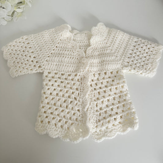 Gilet en crochet blanc